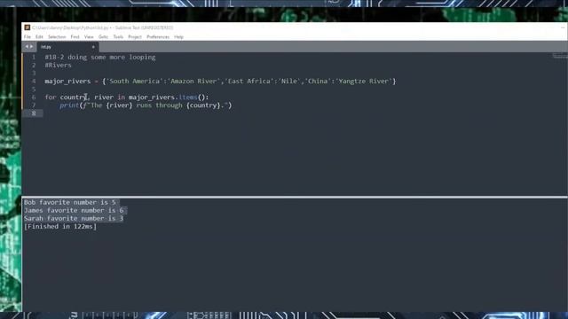 Python Crash Course Section 6 Dictionaries смотреть онлайн