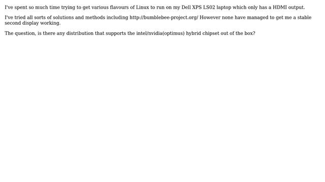 Unix & Linux: A distro that supports intel/nvidia hybrid graphics out of the box смотреть онлайн