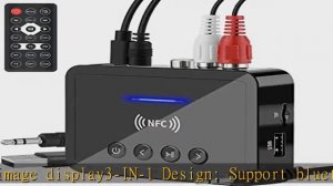 Bluetooth 5.0 Transmitter Receiver Adapter Audio 3 in 1 Bluetooth Audio Adapter 3.5mm AUX RCA Optic