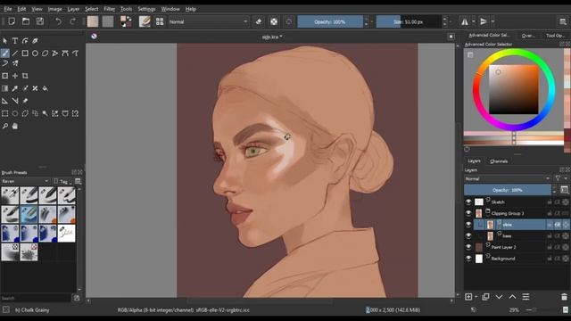 The Brushes that I Use for my Portraits [KRITA TUTORIAL] смотреть онлайн