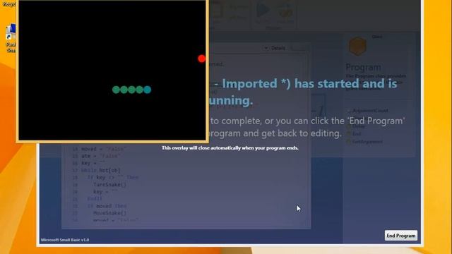 Snake game written in Small Basic смотреть онлайн