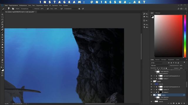 Crazy Shark | Photoshop Speed Art смотреть онлайн