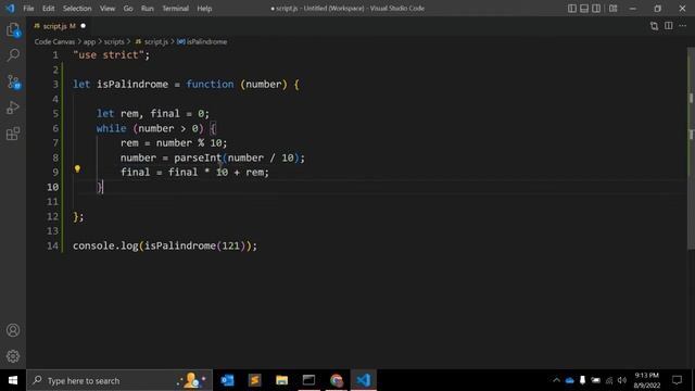 JavaScript Function To Determine If Given Number Is Palindrome Or Not ! смотреть онлайн