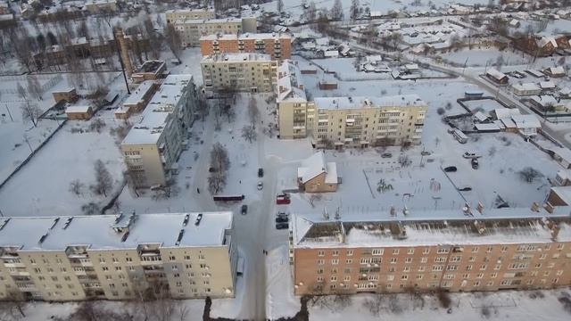 Корюковка. Полет над зимним городом. Xiaomi MI Drone 4k.
