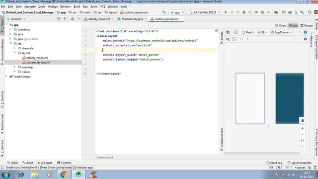 Custom Toast Message in Android Studio| Default Toast in Android |Beginner|Toast Message Tutorial смотреть онлайн