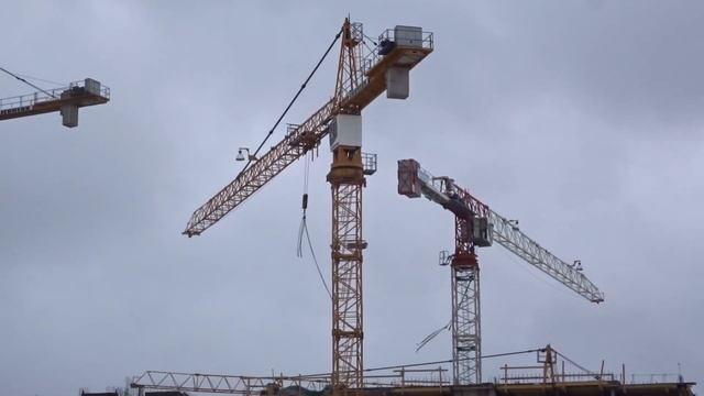 СПб, краны, ураганный ветер 09.03.2019 смотреть онлайн