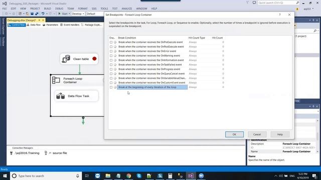 59 Breakpoints in SSIS | how to use breakpoints in ssis смотреть онлайн