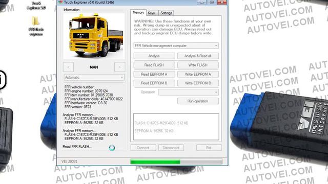 Read MAN FFR Flash, EEPROM - Truck Explorer