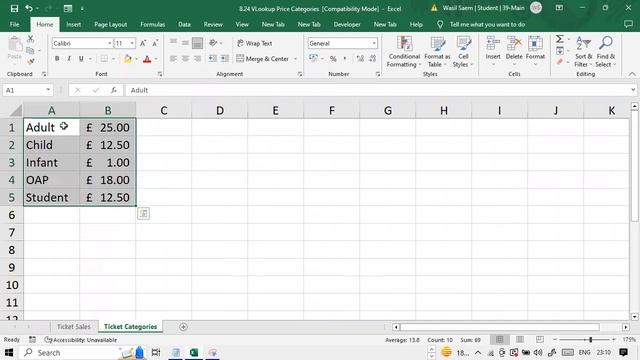 A-Level IT Spreadsheets Course Book Practical Activity -- 8.20 -- A Level IT 9626 смотреть онлайн