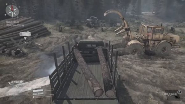 MudRunner геймплей погрузка брёвен