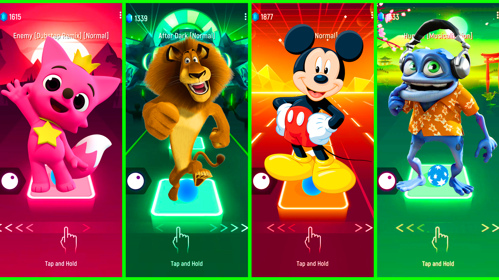 Pinkfong VS Madagascar VS Mickey Mouse VS Crazy Frog Coffin Dance EDM Rush Tiles Hop смотреть онлайн