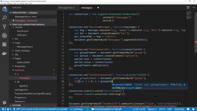 Practical ASP.NET Core SignalR | Hubs | Clients смотреть онлайн