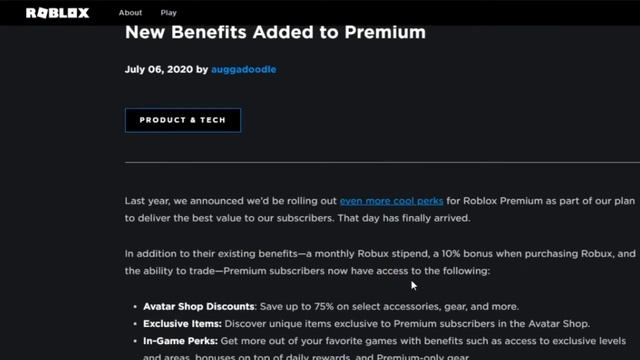 New Roblox Premium Benefits смотреть онлайн