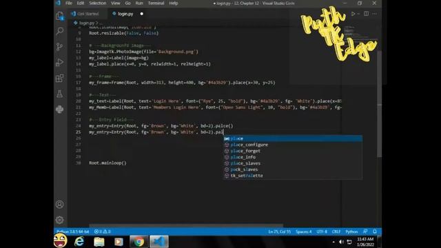 How to create a GUI Login System with TKINTER | Pyth Tk Edge | #Python #Tutorial #LOGINSYSTEM смотреть онлайн