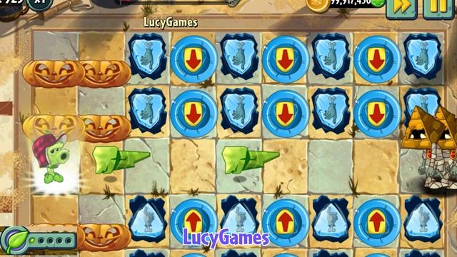 All Green Plants Max Level Vs 6 Pyramid Head Zombie - PvZ 2 смотреть онлайн
