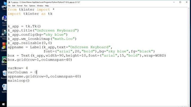 How to make Onscreen keyboard in python । Virtual keyboard । using Tkinter смотреть онлайн