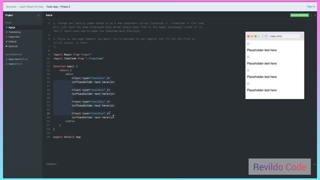 To do App Phase2 React JS | React JS Course for Beginners | React JS Tutorial | #revildo_code смотреть онлайн