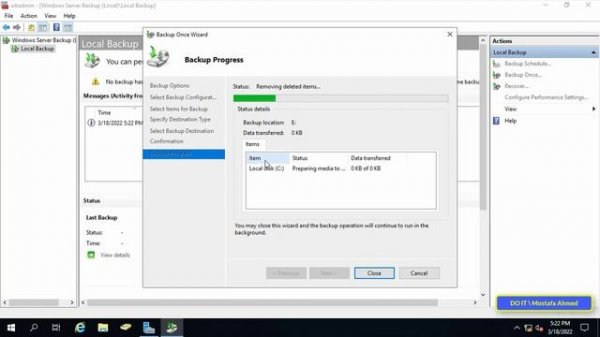 How to Perform Backup and Restore in Windows Server 2019