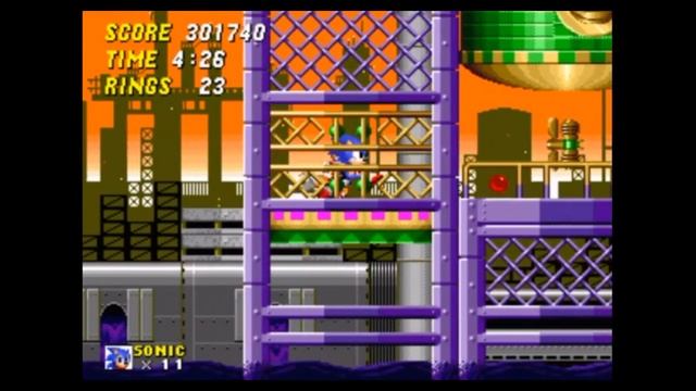 Sega Mega Drive 2 (Smd) 16-bit Sonic The Hedgehog 2 part Stage 7, Oil Ocean