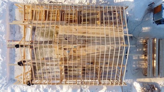 BarnHouse. Монтаж стропильной системы