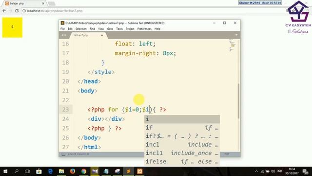 Belajar PHP Menampilkan Data Array Dengan Perulangan #7 смотреть онлайн