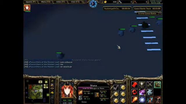 Warcraft lll The Frozen Throne custom game anime grand battle (1) смотреть онлайн