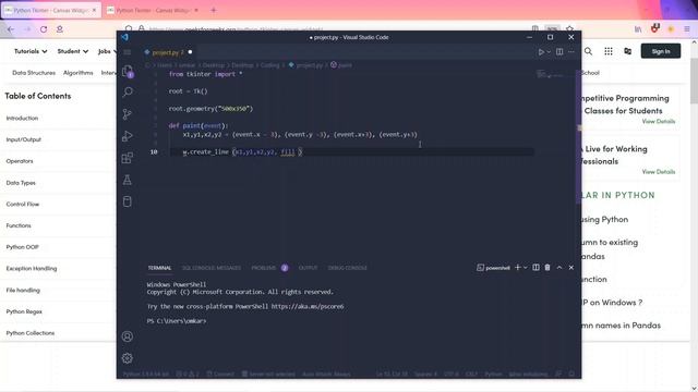 Python Project: Paint App in Python for Beginners | Tkinter Module | Coding For Beginners смотреть онлайн