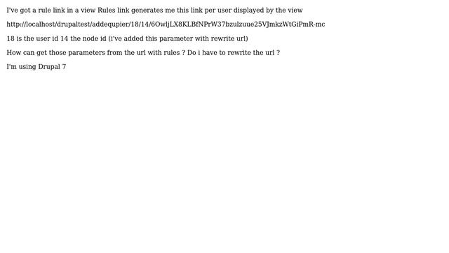 Drupal: Rules link get url parameters смотреть онлайн