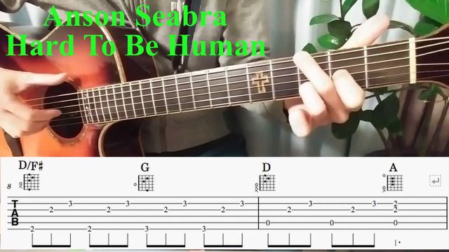 Anson Seabra - "Hard To Be Human" guitar cover (with tab) смотреть онлайн