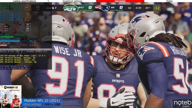 HP Victus 16 (2021) - Madden NFL 22 Gameplay Benchmark (Ryzen 5 5600H, RTX 3050 Ti) смотреть онлайн