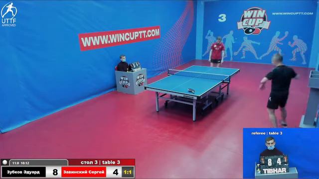 Зубков Эдуард 3-2 Завинский Сергей Турнир Восток 5 WINCUP 22.12.21 ПрямаяТрансляция Зал3 смотреть онлайн