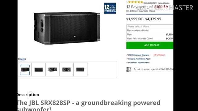 JBL SRX828SP DUAL 18" 2000 WATT SUBWOOFERS !! смотреть онлайн