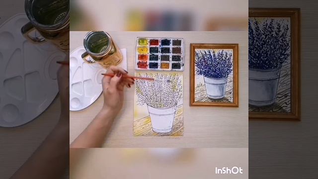 Рисуем Лаванду 🎨 / Демо-версия / Акварель смотреть онлайн