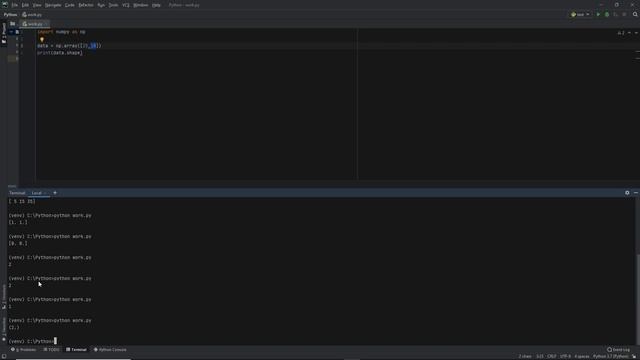 Матрицы в Python смотреть онлайн