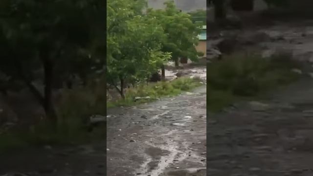 Селевой поток в Рутульском районе с. Хлют