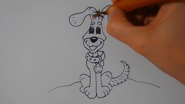 Как нарисовать ШАРИКА из ПРОСТОКВАШИНО, рисунки для срисовки/649/how to draw a ball dog смотреть онлайн