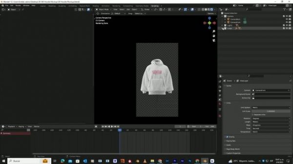 3D Hoodie Mockup - Blender Tutorial (Beginner friendly)