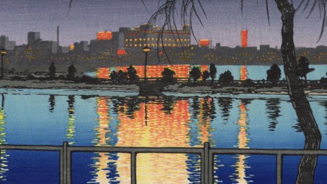 30秒の心象風景22673・郷愁の風景画 52夜之池畔（不忍池）～リカちゃんの旅・川瀬巴水～ смотреть онлайн
