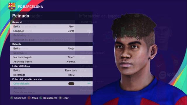 LAMINE YAMAL face+stats (FC Barcelona) How to create in PES 2021 смотреть онлайн