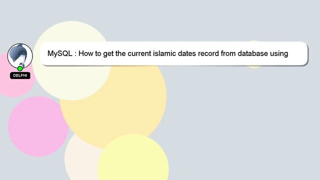 MySQL : How to get the current islamic dates record from database using javascript смотреть онлайн