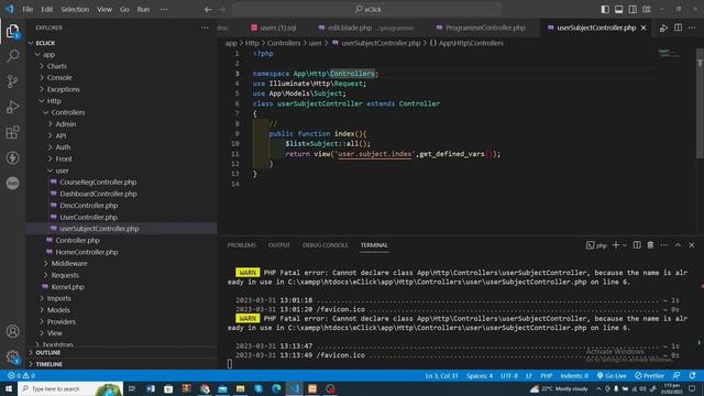 Error Class "App\Http\Controllers\user\Controller" not found in php Laravel смотреть онлайн