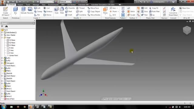 Autodesk Inventor | Aircraft Modeling | Tutorial смотреть онлайн