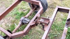 Трактор переломка часть 3 - Установка двигателя 2109 и КПП 2109 на трактор переломку.