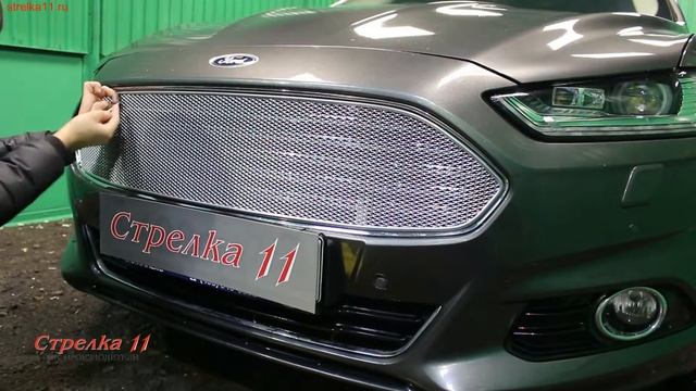 Защита радиатора Premium Ford Mondeo V 2015г.в. (Хром) - Strelka11.ru