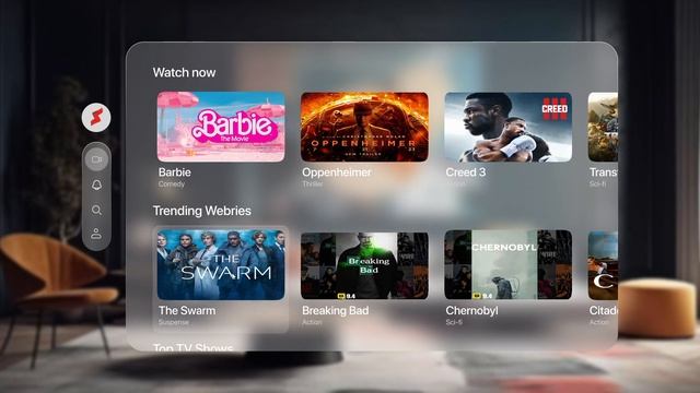 Spatial UI Like Apple Vision Pro | Spatial UI design in Figma | Spatial OTT | #spatial #uidesign смотреть онлайн
