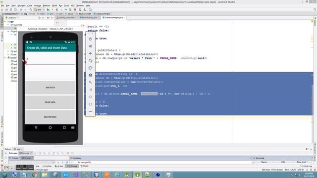 Delete Data From Table - SQLite смотреть онлайн