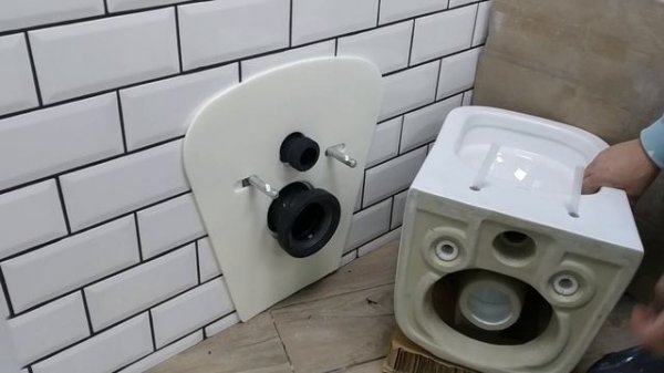 МОНТАЖ ПОДВЕСНОГО УНИТАЗА .УСТАНОВКА УНИТАЗА НА ИНСТАЛЛЯЦИЮ .