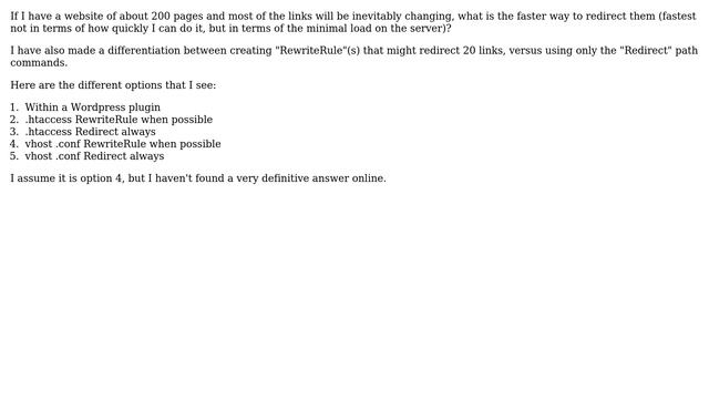 Webmasters: Fastest Redirection on Apache Server with Wordpress for a Small ~200 Page Website смотреть онлайн