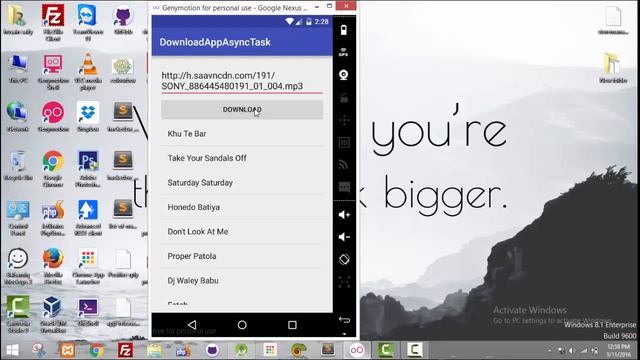 Rotation proof songs downloading app with AsyncTask – DEMO смотреть онлайн