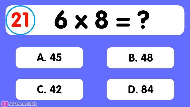 Maths Quiz For Kids | Multiplication Table Quiz For Kids | Quiz Time |